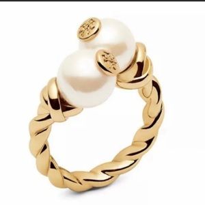 tory burch rope bead ring size 8